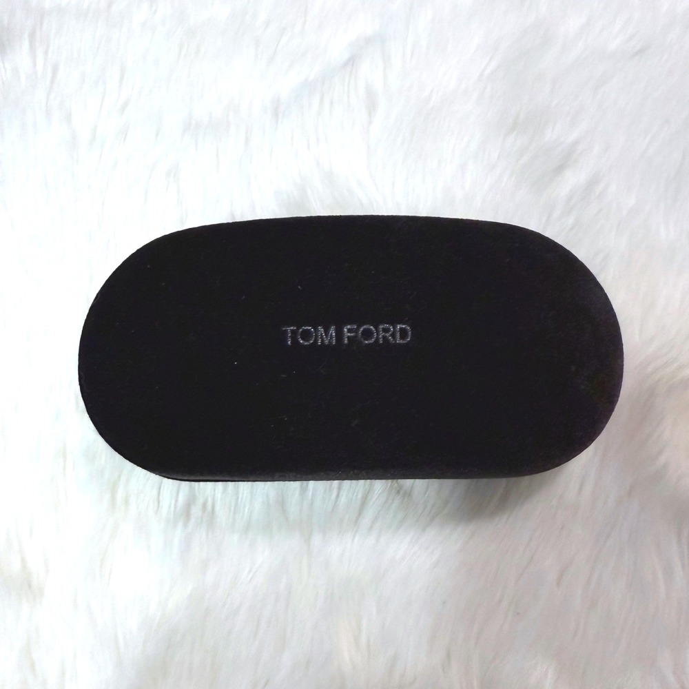 Tom Ford Sunglasses Case Womens OS Brown Velvet Hard Shell Clamshell Luxury
